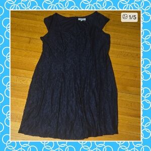 Nwt Elegant Navy Blue Lace Overlay Dress Size 1x